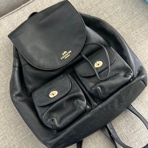 Leather Coach backpack